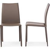 Rockford Dining Chair in Taupe Bonded Leather (Set of 2)